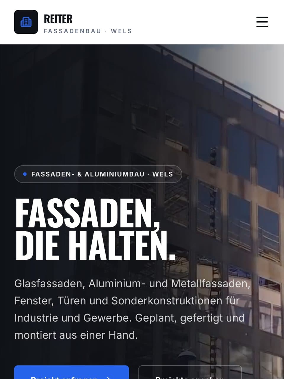 Website-Referenz: Reiter Fassadenbau